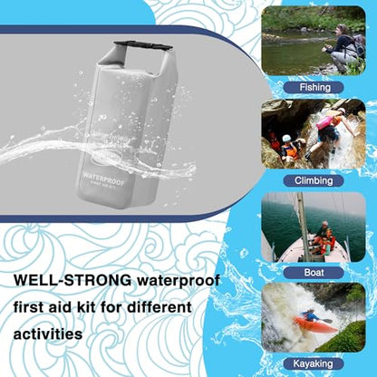 Waterproof First Aid Kit for Boat Marine Roll Top Dry Bag Light Grey - color: Ws011-lightgrey