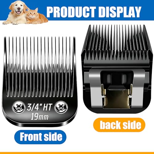 Dog Grooming Replacement Blades Compatible with Andis Dog Clippers - size: Black-3/4"HT-2PCS