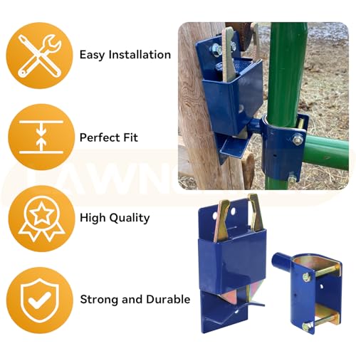 Two Way Gate Latch – Blue Heavy Duty Farm Gate Latch - color: 1 Pack Blue 2-Way Gate Latch
