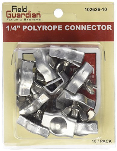 10-Pack Polyrope Connector, 1/4-Inch,silver