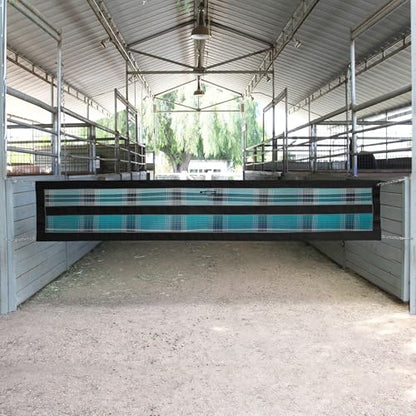 Kensington Aisle Guard with Hardware and Chain Sides to Keep Horse Secured in Barn Aisle - 10' to 12', Atlantis - color: 2021 - Atlantis