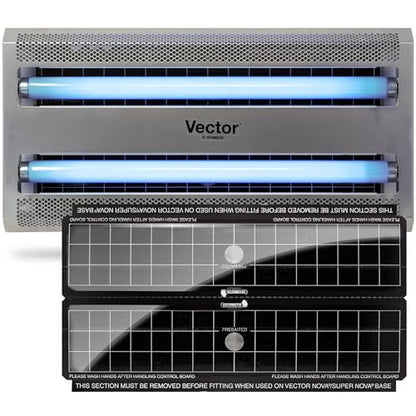 Catchmaster Vector 30 Silver Wall-Mounted UV Fly Light Trap - 1,500 sq. ft. Catch Zone, Fly Trap for Food Prep & Dining Areas, Deli, Meat & Bakery, Clean Medical Spaces, UV Lamp Flying Insect Killer - style: 30W Silver