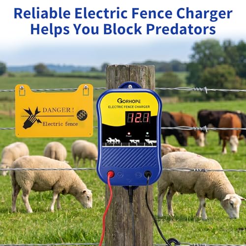 4.5 Miles Electric Fence Charger,3J Electric Fence Energizer for Livestock - size: 4.5 Miles