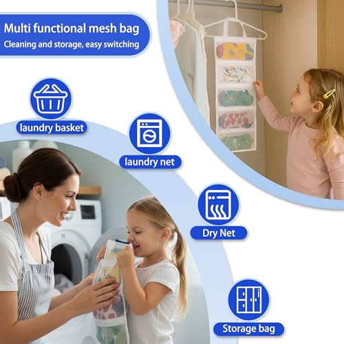 Mesh laundry bags for washing machine, can wash 10 pairs of socks, maintain shape, keep one pair,Laundry room organization suitable for socks and small items, 2pcs (Small) - size: Small
