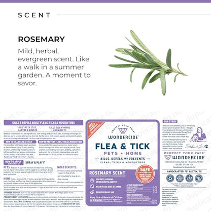 Wondercide - Flea, Tick & Mosquito Spray for Pets & Home - Rosemary 32 oz - color: Rosemary, size: 32 OZ