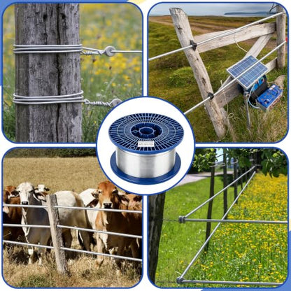 Gisafai 4000 ft 14 Gauge Aluminum Wire for Electric Fencing - size: 4000 ft 14 Gauge