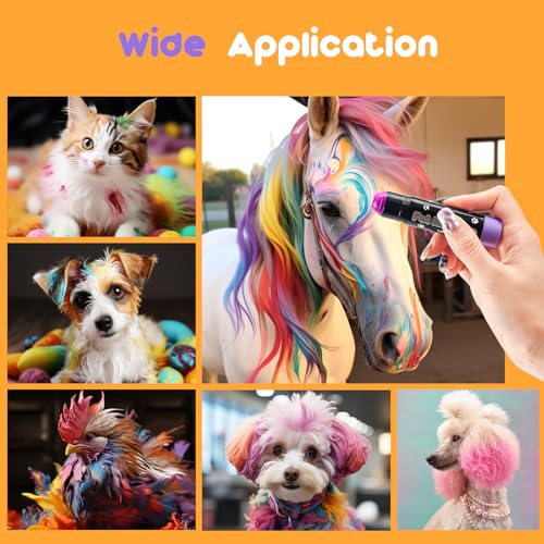 Avont Pet Safe Dog Hair Dye - Gentle Temporary Washable Paint 6 Colors - color: 6 Colors