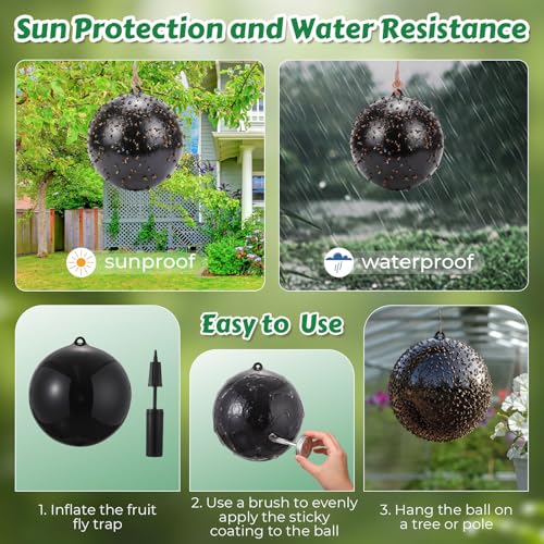 2 Pcs Large Fly Trap Balls Hanging Fly Catcher,Insect Bug - style: Insect Bug