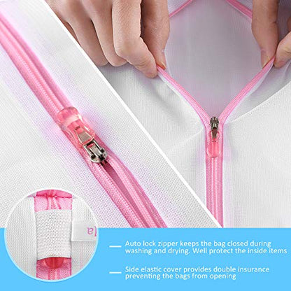 GOGOODA Mesh Laundry Bags for Delicates Durable Protective Wash Bags - size: 4 Bra Wash Bag(8*6.5in)