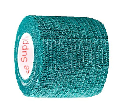 2 Inch Self Adhesive Bandage Wrap & Athletic Tape - 6Pk, Hunter Green - color: Hunter Green, size: 6 Rolls