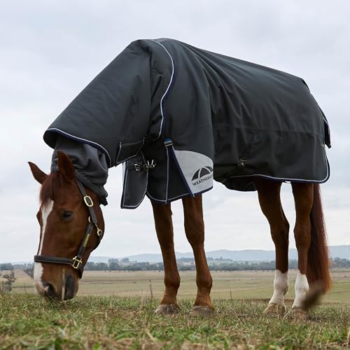 WeatherBeeta ComFiTec Ultra Turnout Detach-A-Neck 360g, Charcoal, 75" - color: Charcoal, size: 75"