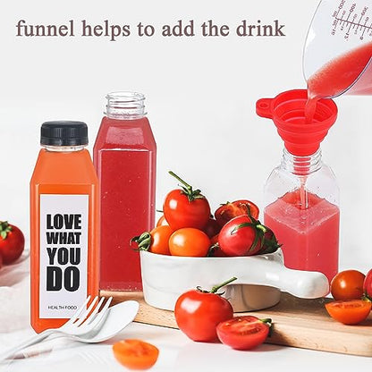 Fhxtcygj 35pcs 16oz Plastic Bottles with Caps, Juice Container with Lids - color: 35pcs 16oz