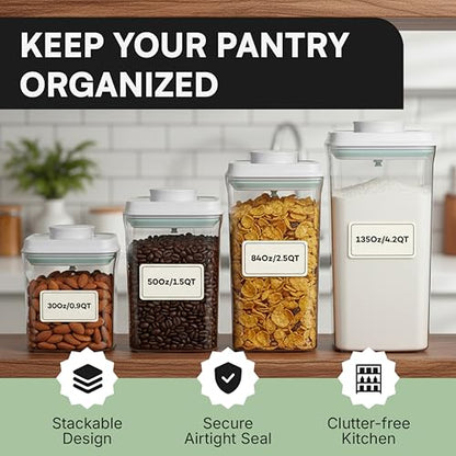Bop Top Airtight Food Storage Containers | Pop-Top Lid | 10.5 Cups / 84 Oz - color: Single: 84 oz