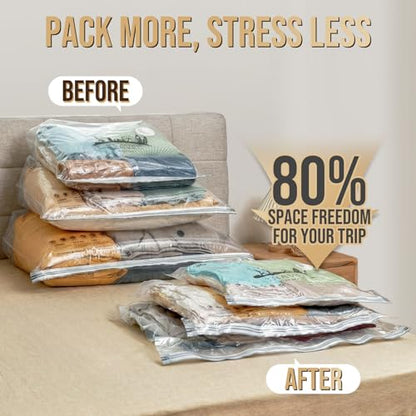 TAILI Vacuum Storage Bags with Rechargeable Pump, 10 Combo(4M+4L+2XL) - size: 10 Travel