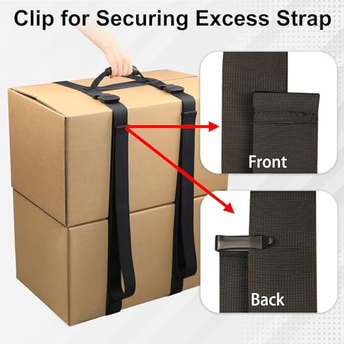 98.4 Inches Box Carrying Strap with Handle to Safely Move Heavy Boxes - size: 98.4 Inch