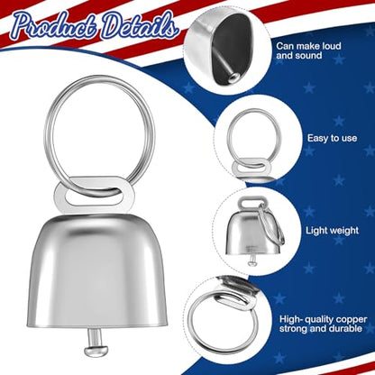 2 Pack Patriotic Goat Collars with Bells, Red White Blue Pattern for Lambs - style: Independence Day