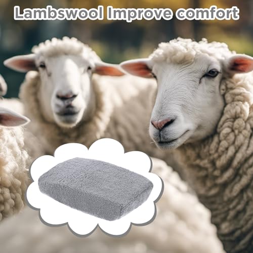 Breling Knee Scooter Pad Cover Faux Sheepskin Scooter Seat Cushion Memory Foam Knee Scooter Cushion Soft Plush Walker Seat Cover Universal for Comfort During Injury(Gray) - color: Gray