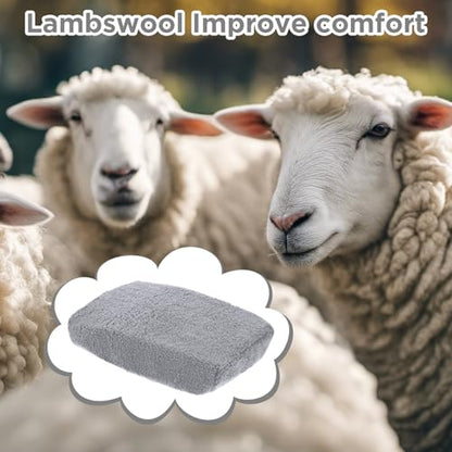 Breling Knee Scooter Pad Cover Faux Sheepskin Scooter Seat Cushion Memory Foam Knee Scooter Cushion Soft Plush Walker Seat Cover Universal for Comfort During Injury(Gray) - color: Gray