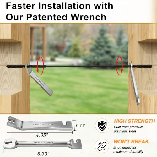 DN Mate Black Cable Railing Kit Swage Lag Screws 100Pack for 1/8" Cable | Cable Railing Hardware for Wood Post, Deck/Stair, Left&Right Handed Thread T316 Stainless Steel Marine Grade DM45 with Wrench - color: Black