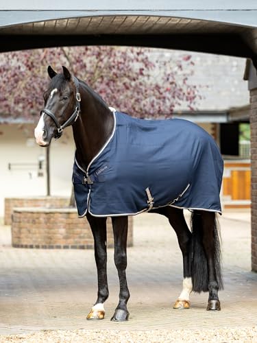 LeMieux Kudos Stable Sheet Navy - Lightweight and Stain Repellent - Durable 1000D Ripstop Outer - 66" - size: 66"
