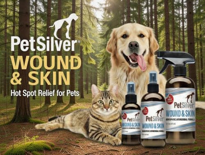 PetSilver Wound Spray, Silver Dog Wound Spray, Hot Spot, USA Made, 16 oz - size: 16 oz.