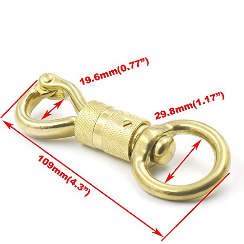 Bluemoona 1Pc- Brass Hinged Panic Horsemanship 30mm Replacement Twist snap Screw 4 Lead Rope D