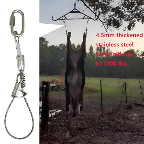 2-Packer Goat and Deer Hunting Hanging Tool Set 304 Stainless Steel Quick-Release Hoof Hook Designed for Rapid Skinning and Processing Easy-disassembly Construction Holds up to 1200 lbs