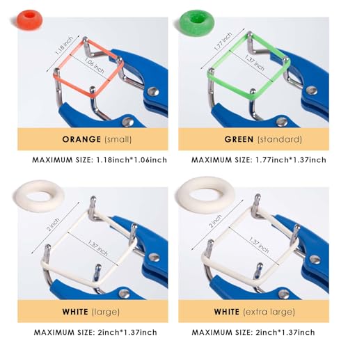 Livestock Castration Bander with 4 Sizes of Castrator Rings