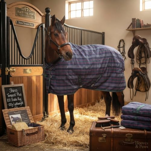 Shires Tempest Plus 100 Stable Rug - 100g Lightweight Fill Breathable Equestrian Horse Blanket 60" - size: 60"