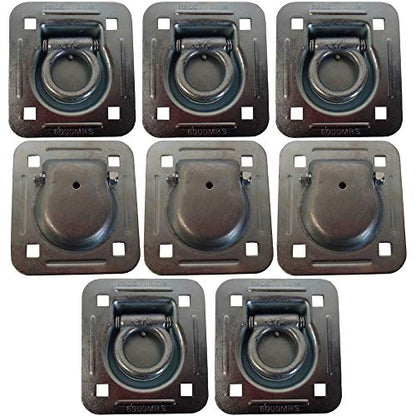 RDR5 8 Pack Truck Trailer D-Ring 6000 lb Recessed Anchor Tie Down