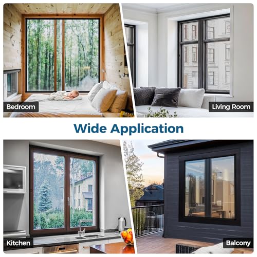 Augblinds DIY Aluminum Window Screen Frame Kit, 4 Sets, 46 in, Black - color: Black, size: 46 in X 46 in (4 Pack)