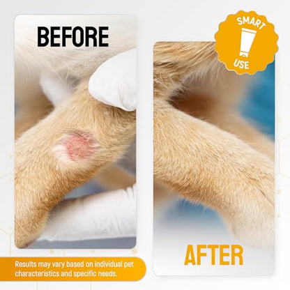 Dog Wound Care with Manuka Honey & Colloidal Silver for Scratches & Skin Irritations – Cat & Dog Hot Spot Treatment Gel Works as Honey Rapid Wound Repair for Horses – for All Pets – 2-Oz
