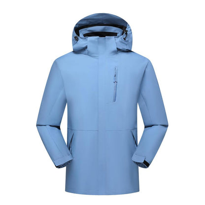 Men's Waterproof Shell Jacket, Lightweight Windbreaker Raincoat, Outdoor Trench Coat - color: Skyblue, size: XX-Large
