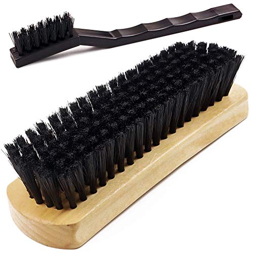 TAKAVU Leather & Upholstery Cleaning Brush Set (Black) - color: Black