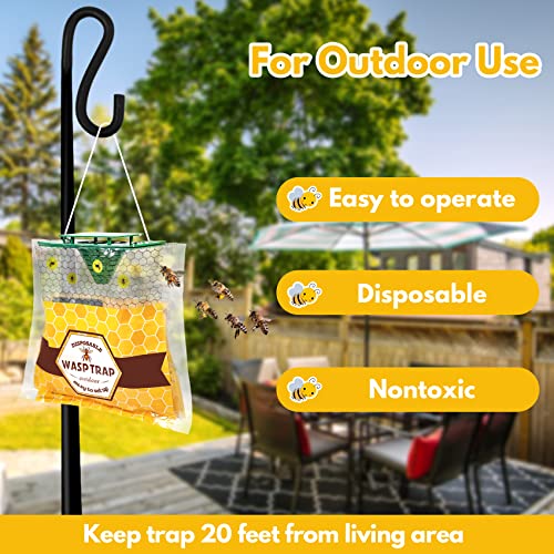Outdoor Disposable Yellow Jacket & Wasp Traps 8 Pack - size: 8 Pack