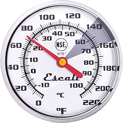Escali AHB1 Instant Read Large 1.75-inches Dial Beverage Thermometer Liquid, Milk, Coffee, Tea, Stainless Steel Hands-Free Kitchen Thermometer NSF Certified Commercial - style: Beverage