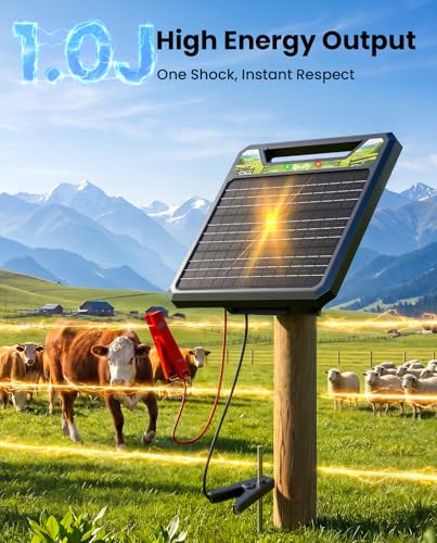 1J Solar Fence Charger | Portable - color: Black-Grey