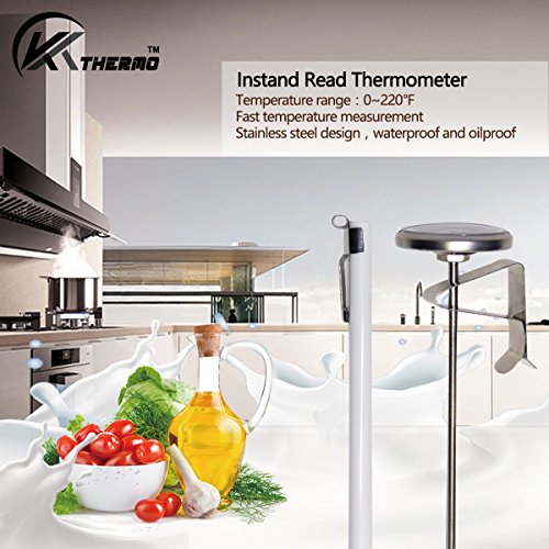 KT THERMO Instand Read 2-Inch Dial Thermometer,Best for The Coffee Drinks,Chocolate Milk Foam - size: 0~220℉