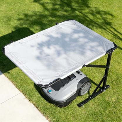 Universal Robot Mower Garage, Waterproof Outdoor Shelter with 2-Side Openable Design, All-Weather Protection for Husqvarna, Worx, Landroid, ECOVACS Goat, Luba and More