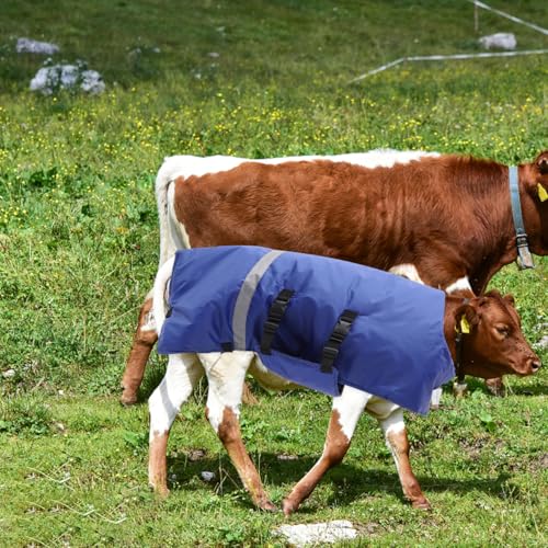 VILLCASE Calf Warm Coat Goat Blankets for Winter Cow Clothes Calf Warming Blanket Cow Warming Thickened Belly Protection Farm Animal Winter Coat, Random Style