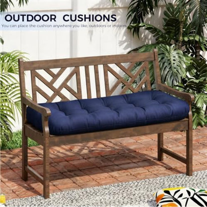 Outdoor Swing Bench Cushion Printed Loveseat Pad for Patio - color: Red