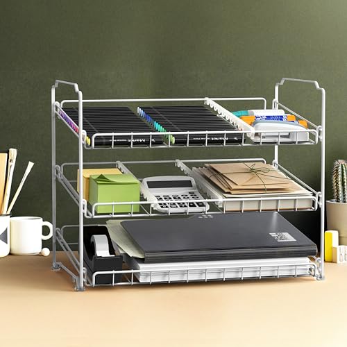 Simple Houseware 3-Tier Stackable Can Organizer Rack Hold 36 Cans, White - color: White