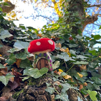 Wizardi Beginner Needle Felting Kit for Adults - Small Toadstool House. Fantasy Felting Kit 10cm Tall. Felting Tools. Wool Felting Supplies. Felt Crafts. Wool Felt. The Makerss - color: Small Toadstool House