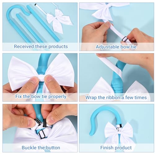 Shepherd Staff and Bow Tie Hook Canes with Bowtie for Women Halloween Party Cosplay - style: Style 3
