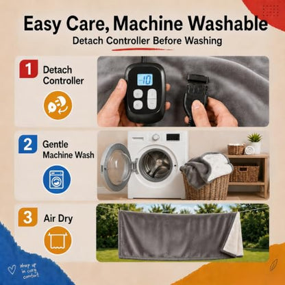 Heated Blanket Electric Blanket King Size 90''x100'' with 10 Heating Levels, 1-12 Hour Auto Shut Off, Machine Washable, Dual Controller Soft Warming Blanket for Couch, Bed, Office - Light Grey - color: 01-light Grey, size: 90''x100''(King)