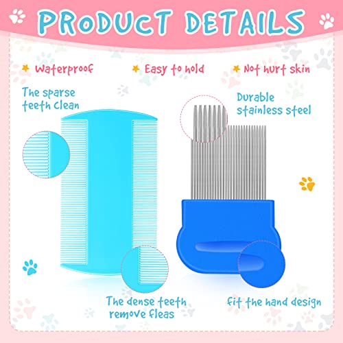 Maitys 8 Pcs Lice Combs Kids Pet,3.5 X 2 Inch, 3.54 X 1.57 Inch,Pink, Blue - color: Pink, Blue, size: 3.5 x 2 Inch, 3.54 x 1.57 Inch