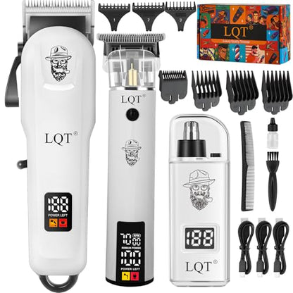 Men's Professional Hair Clipper & Beard Trimmer Kit, 7-in-1 All-in-One Grooming Set with Electric Shaver, Ceramic T-Blade, Nose Trimmer & Ear Hair Remover for Barbers and Home Use (3) - color: B6