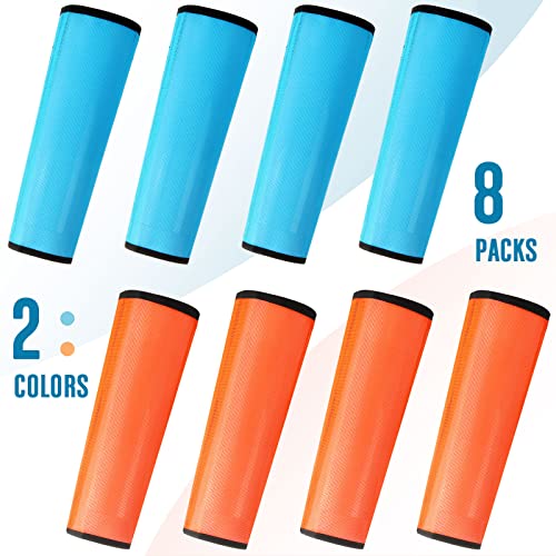 Jexine 8 Pcs Mesh Fly Boots for Horse - color: Orange, Blue