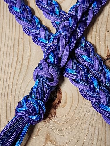 Bridleless Neck Rope Liberty KatzHorseWear Horse Tack Equestrian Gift Braided Blue/Purple | Ride Free, Ride Connected to your horse with soft paracord