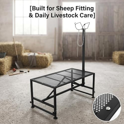Premium Sheep Stand, Goat Stand & Functional Hoof Stand - Adjustable Design for Sheep Grooming, Goat Milking & Hoof Trimming, Sturdy Build for All Farm Animal Care Needs